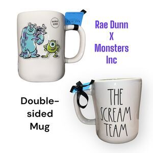 Rae Dunn Disney/Pixar Monster's Inc "THE SCREAM TEAM" Sully, Mike & Boo Mug NWT